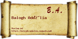 Balogh Adélia névjegykártya